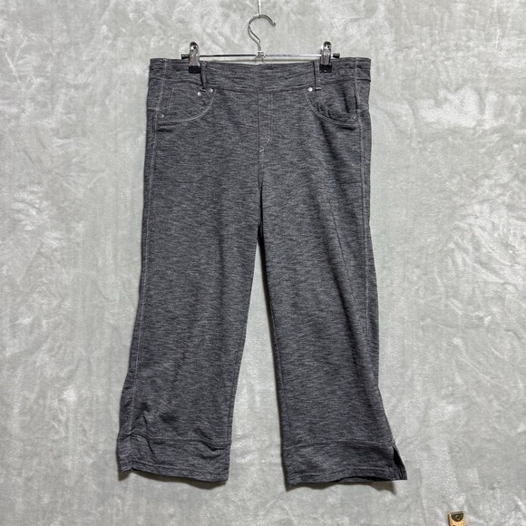 Kuhl Women's Pants Petite 12 Short Gray Drawstring Active Straight Leg Leggings - Picture 1 of 9